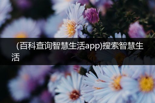 （百科查询智慧生活app)搜索智慧生活