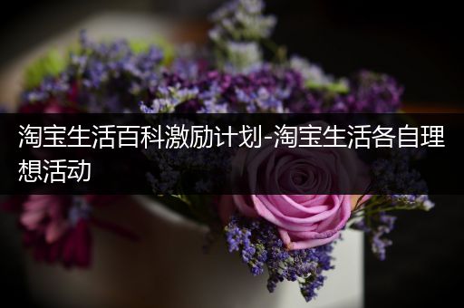 淘宝生活百科激励计划-淘宝生活各自理想活动