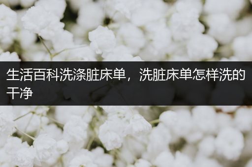 生活百科洗涤脏床单，洗脏床单怎样洗的干净