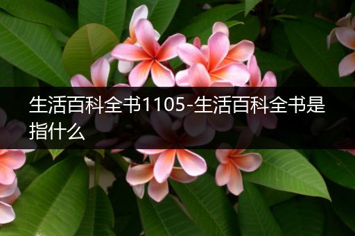 生活百科全书1105-生活百科全书是指什么