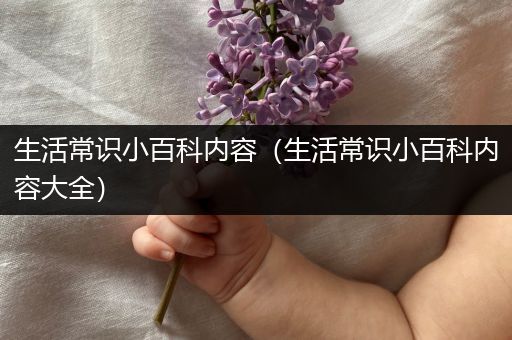 生活常识小百科内容（生活常识小百科内容大全）