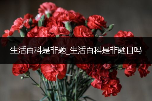 生活百科是非题_生活百科是非题目吗