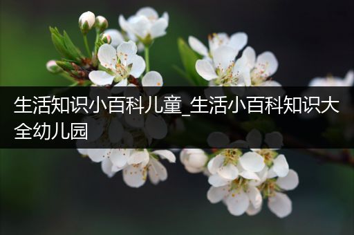 生活知识小百科儿童_生活小百科知识大全幼儿园