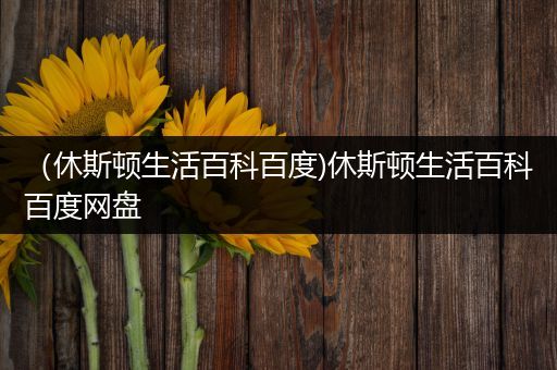 （休斯顿生活百科百度)休斯顿生活百科百度网盘