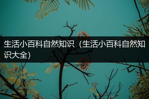 生活小百科自然知识（生活小百科自然知识大全）