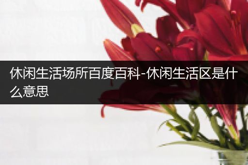 休闲生活场所百度百科-休闲生活区是什么意思