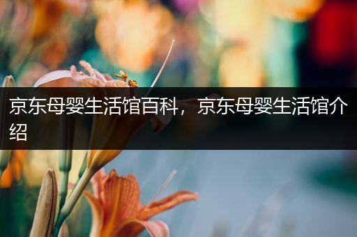 京东母婴生活馆百科，京东母婴生活馆介绍