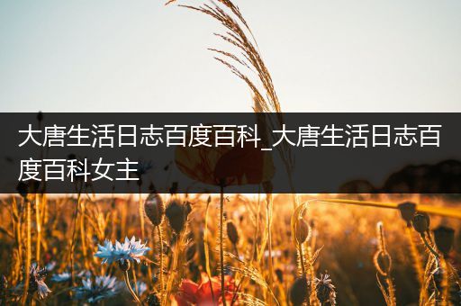 大唐生活日志百度百科_大唐生活日志百度百科女主