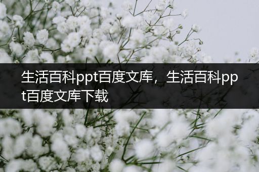 生活百科ppt百度文库，生活百科ppt百度文库下载