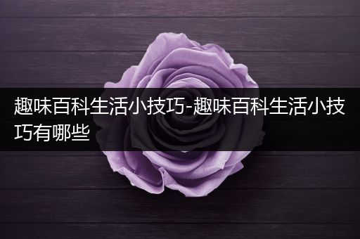 趣味百科生活小技巧-趣味百科生活小技巧有哪些