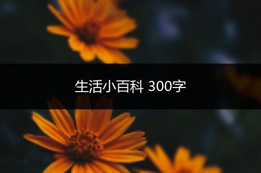 生活小百科 300字