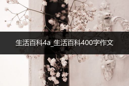 生活百科4a_生活百科400字作文