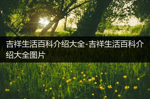 吉祥生活百科介绍大全-吉祥生活百科介绍大全图片