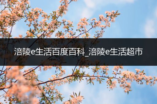 涪陵e生活百度百科_涪陵e生活超市