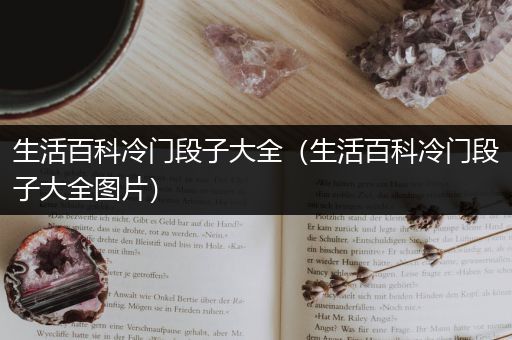 生活百科冷门段子大全（生活百科冷门段子大全图片）