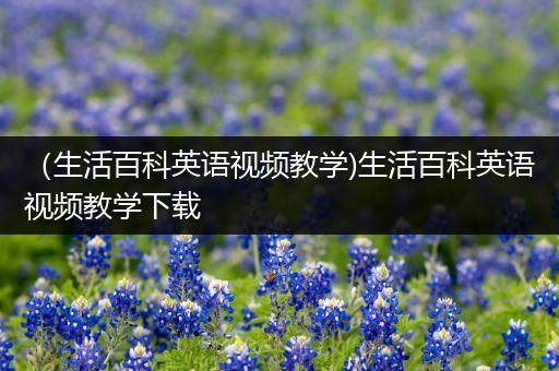 （生活百科英语视频教学)生活百科英语视频教学下载