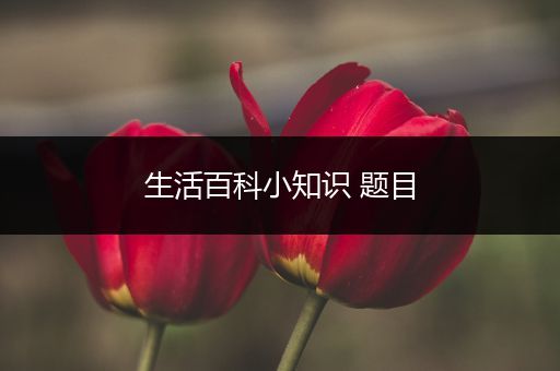 生活百科小知识 题目