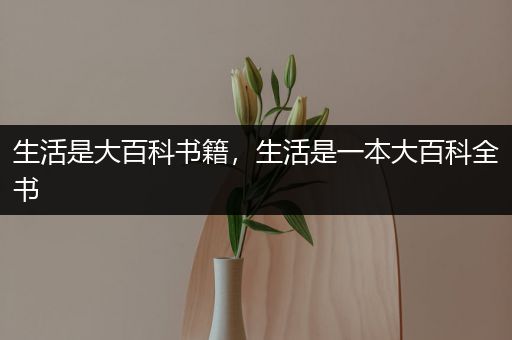 生活是大百科书籍，生活是一本大百科全书