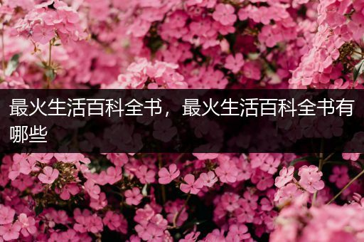 最火生活百科全书，最火生活百科全书有哪些