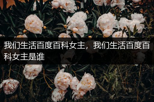 我们生活百度百科女主，我们生活百度百科女主是谁