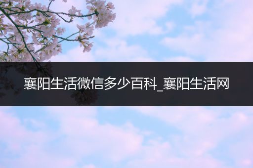 襄阳生活微信多少百科_襄阳生活网