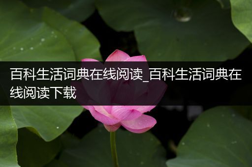 百科生活词典在线阅读_百科生活词典在线阅读下载