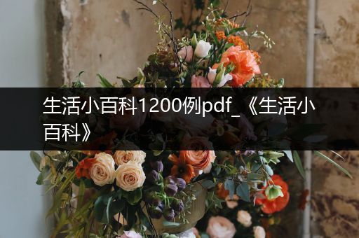 生活小百科1200例pdf_《生活小百科》