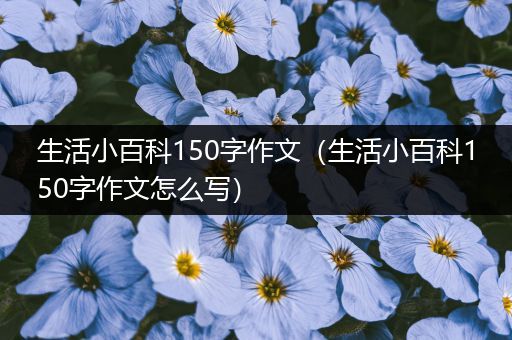 生活小百科150字作文（生活小百科150字作文怎么写）