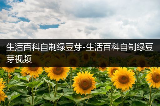 生活百科自制绿豆芽-生活百科自制绿豆芽视频