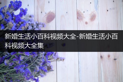 新婚生活小百科视频大全-新婚生活小百科视频大全集