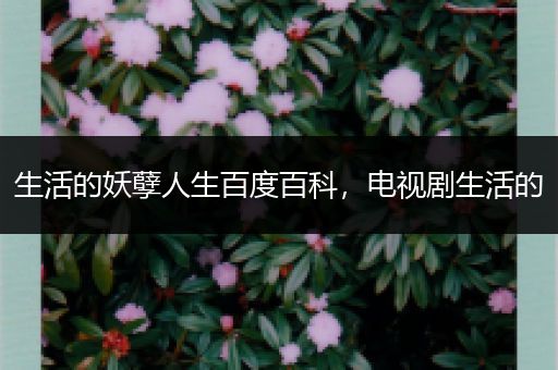 生活的妖孽人生百度百科，电视剧生活的