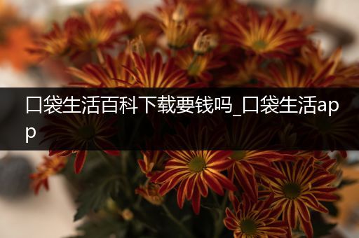 口袋生活百科下载要钱吗_口袋生活app
