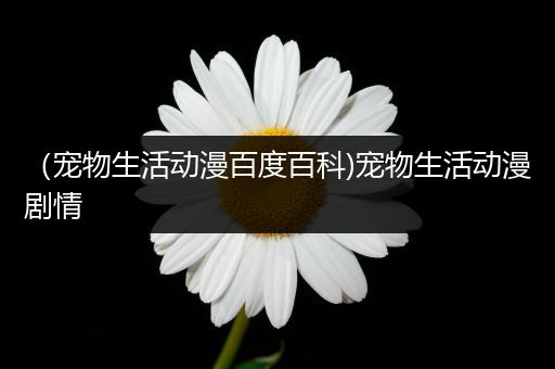 （宠物生活动漫百度百科)宠物生活动漫剧情