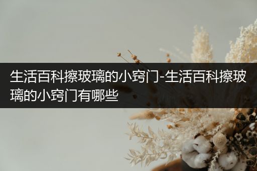 生活百科擦玻璃的小窍门-生活百科擦玻璃的小窍门有哪些