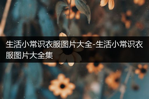 生活小常识衣服图片大全-生活小常识衣服图片大全集