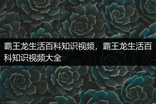 霸王龙生活百科知识视频，霸王龙生活百科知识视频大全