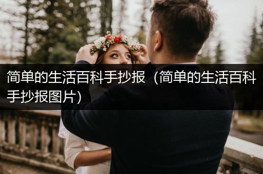 简单的生活百科手抄报（简单的生活百科手抄报图片）