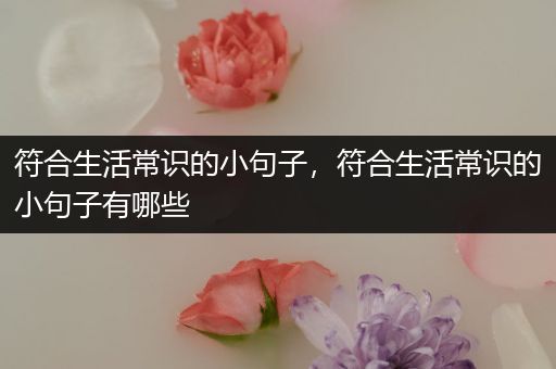 符合生活常识的小句子，符合生活常识的小句子有哪些