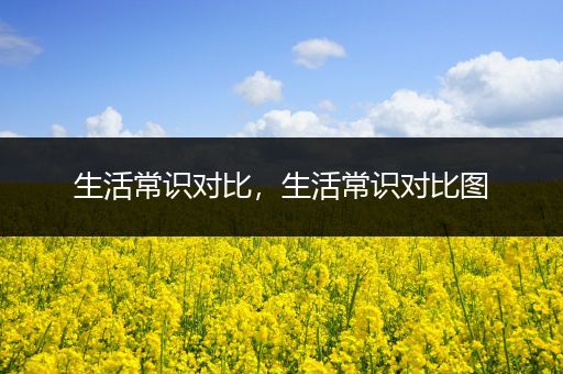 生活常识对比，生活常识对比图