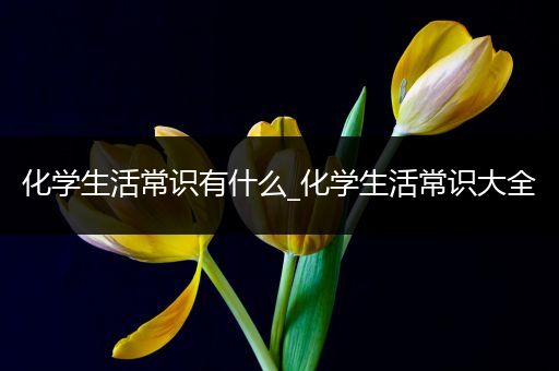 化学生活常识有什么_化学生活常识大全