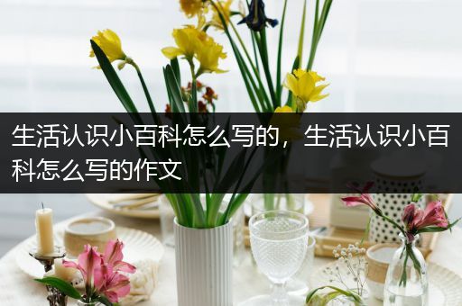 生活认识小百科怎么写的，生活认识小百科怎么写的作文