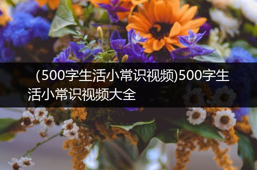 （500字生活小常识视频)500字生活小常识视频大全