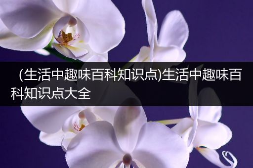 （生活中趣味百科知识点)生活中趣味百科知识点大全