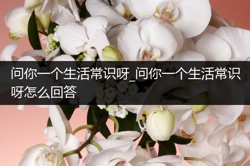 问你一个生活常识呀_问你一个生活常识呀怎么回答