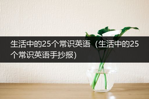 生活中的25个常识英语（生活中的25个常识英语手抄报）