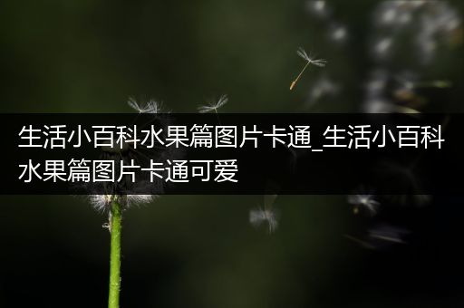 生活小百科水果篇图片卡通_生活小百科水果篇图片卡通可爱