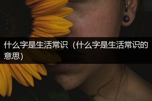 什么字是生活常识（什么字是生活常识的意思）