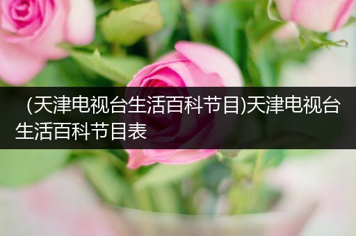 （天津电视台生活百科节目)天津电视台生活百科节目表