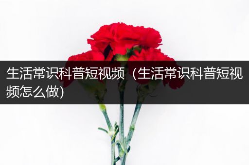 生活常识科普短视频（生活常识科普短视频怎么做）