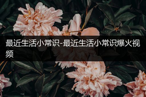 最近生活小常识-最近生活小常识爆火视频